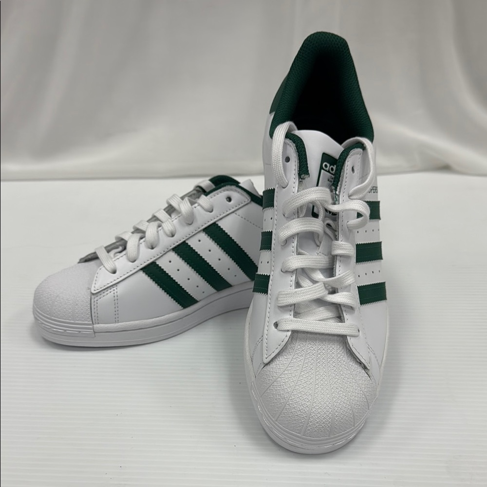 Adidas Classic White and Dark Green Sneakers
